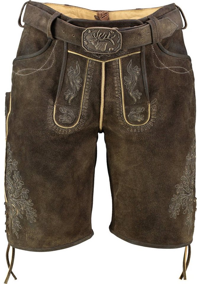 Spieth & Wensky Lederhose SPIETH & WENSKY Leder-Shorts Asper espresso Ziegenleder von Spieth & Wensky