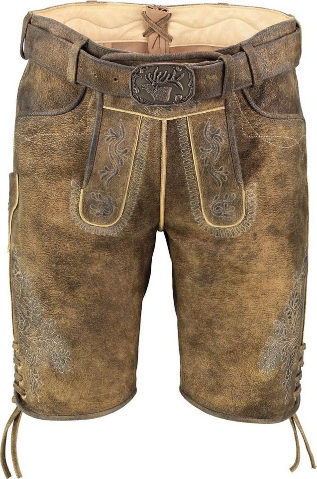 Spieth & Wensky Lederhose SPIETH & WENSKY Leder-Shorts Asper taiga Ziegenleder von Spieth & Wensky