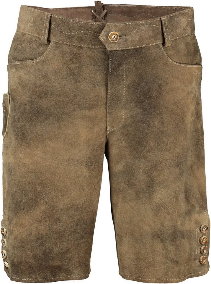 Spieth & Wensky Lederhose SPIETH & WENSKY Leder-Shorts Pio schotter Ziegenleder von Spieth & Wensky