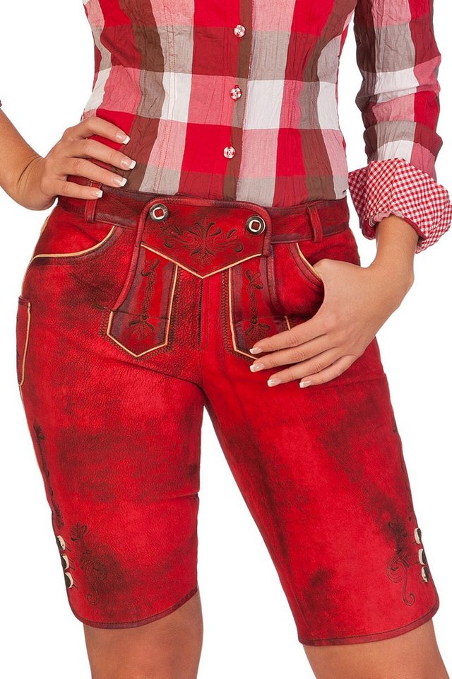 Spieth & Wensky Lederhose Trachtenlederhose Damen - RITA - rubin Spieth & Wensky Lederhose Trachtenlederhose Damen - RITA - rubin von Spieth & Wensky