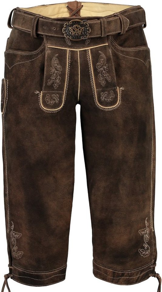 Spieth & Wensky Lederhose SPIETH & WENSKY Leder-Kniebundhose Ottfried nutria Ziegenleder von Spieth & Wensky