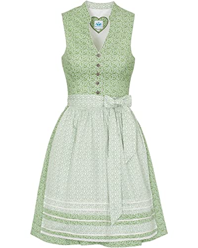 Spieth & Wensky Mini Baumwolldirndl Narissa Hellgrün 40 von Spieth & Wensky