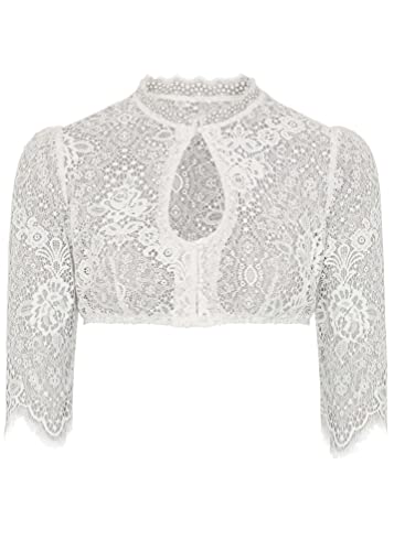 Spieth & Wensky - Damen Dirndlbluse, Plätzchen (351923-1189), Größe:38, Farbe:Creme (2142) von Spieth & Wensky