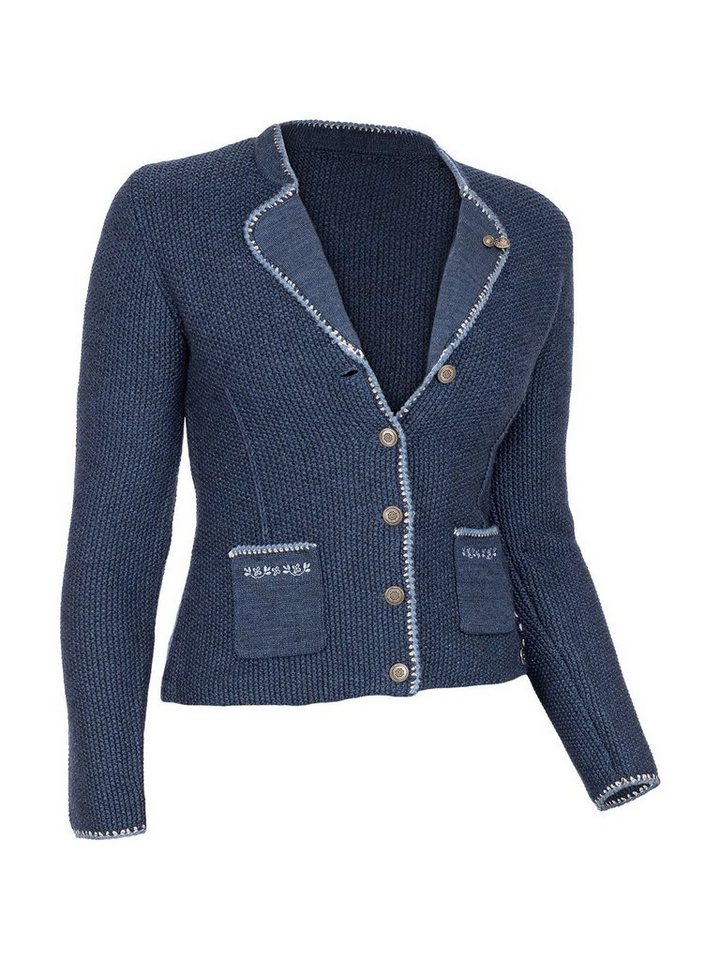 Spieth & Wensky Strickfleecejacke Strickjacke AILEEN jeansblau von Spieth & Wensky