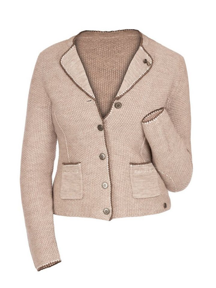 Spieth & Wensky Strickfleecejacke Strickjacke AILEEN mittelbraun von Spieth & Wensky