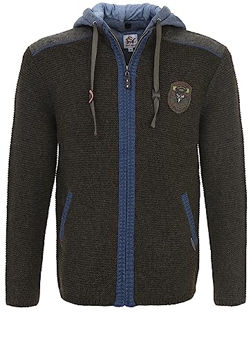 Spieth & Wensky Strickjacke Dakar braun/Jeansblau - 3XL von Spieth & Wensky