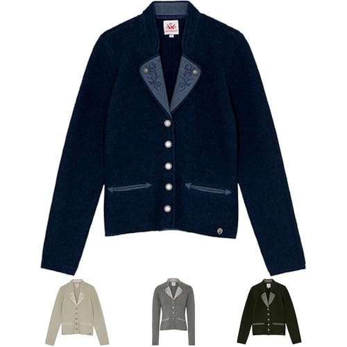 Spieth & Wensky Strickjacke Elena d,blau - XXL von Spieth & Wensky