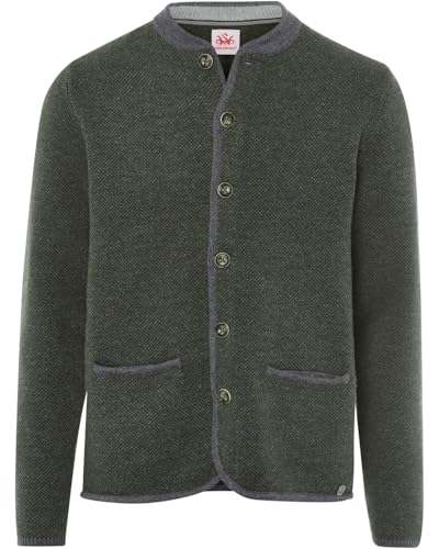 Spieth & Wensky Strickjacke Felicio Oliv/Grau XXL von Spieth & Wensky