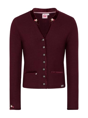 Spieth & Wensky Damen Strickjacke Malta Bordeaux XL von Spieth & Wensky