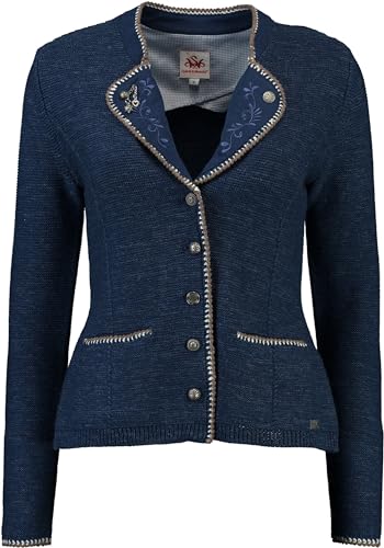 Spieth & Wensky Strickjacke Plan blau, Gr.L Damen von Spieth & Wensky