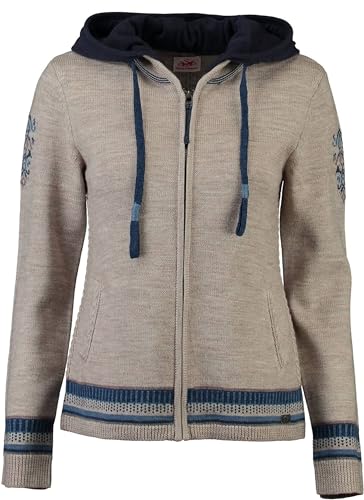 Spieth & Wensky Strickjacke Steinnelke Zopfstrickmuster beige, Gr.XXL Damen von Spieth & Wensky