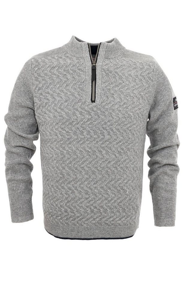 Spieth & Wensky Strickpullover Strickpullover AZIUS hellgrau melange von Spieth & Wensky