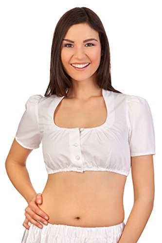 Spieth & Wensky Trachten Dirndlbluse - DEUTZIE - weiß, Creme, schwarz, Größe 32 von Spieth & Wensky