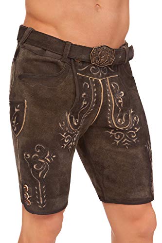 Spieth & Wensky Trachten Lederhose kurz - Kilian - moor von Spieth & Wensky
