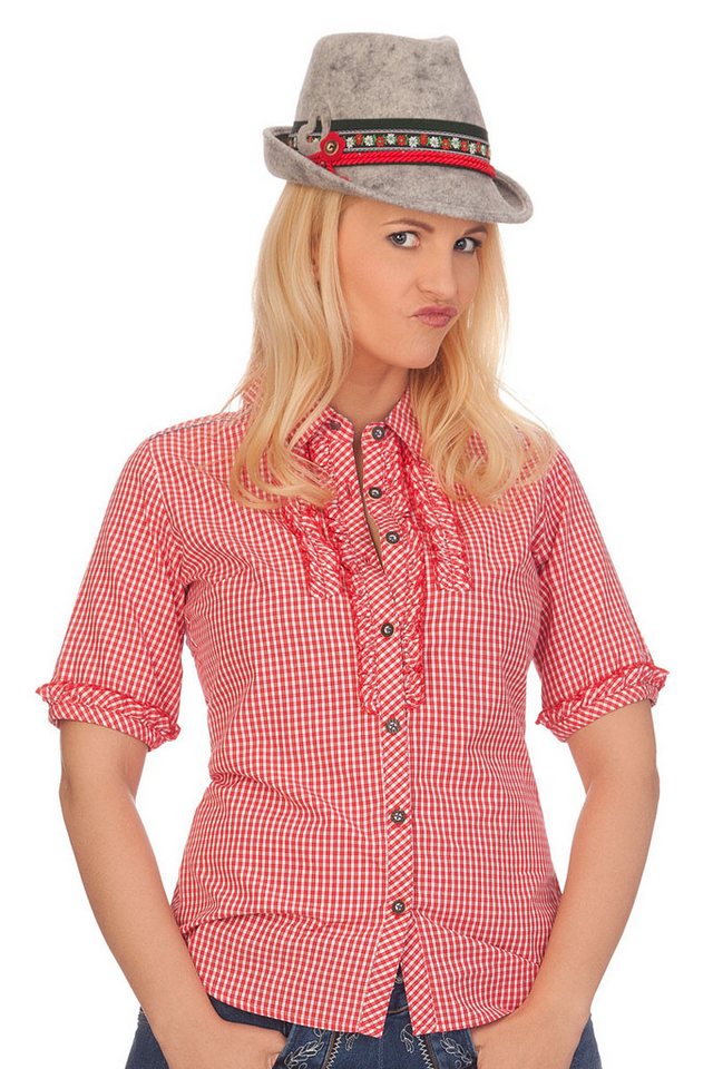 Spieth & Wensky Trachtenbluse Trachtenbluse - DUISBURG - rot, grün von Spieth & Wensky