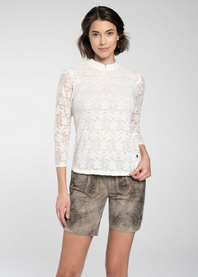 Spieth & Wensky Trachtenbluse Trachtenbluse "Fleurette" Alloverspitze von Spieth & Wensky