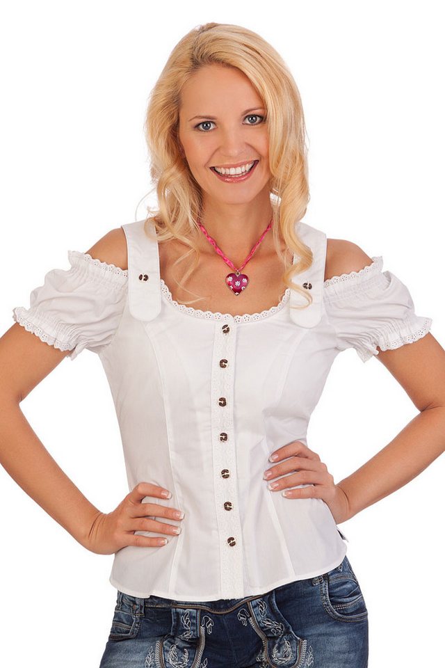 Spieth & Wensky Trachtenbluse Trachtenbluse - SIERRA - türkis, weiß von Spieth & Wensky