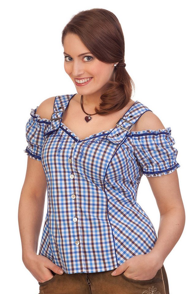 Spieth & Wensky Trachtenbluse Trachtenbluse - TAUBE - rot, flaschengrün, fuchsia, blau von Spieth & Wensky