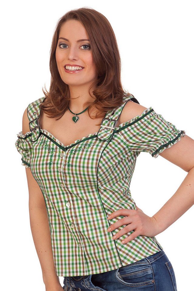 Spieth & Wensky Trachtenbluse Trachtenbluse - TAUBE - rot, flaschengrün, fuchsia, blau von Spieth & Wensky