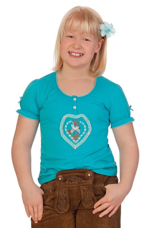 Spieth & Wensky Trachtenbluse Trachtenshirt Kind - WAPITI - aqua Spieth & Wensky Trachtenbluse Trachtenshirt Kind - WAPITI - aqua von Spieth & Wensky