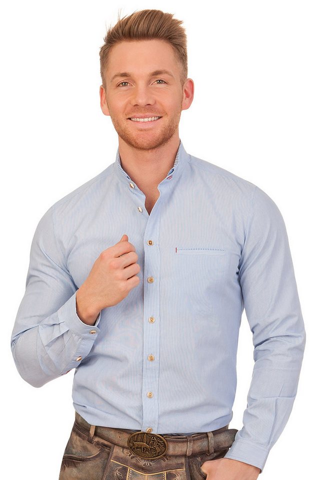 Spieth & Wensky Trachtenhemd Trachtenhemd - KALKSTEIN - rot, hellblau von Spieth & Wensky