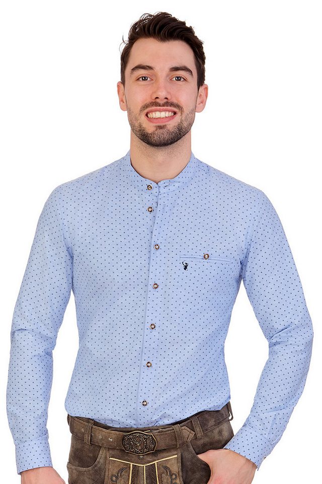 Spieth & Wensky Trachtenhemd Trachtenhemd - NEMO - weiß, blau, grau von Spieth & Wensky