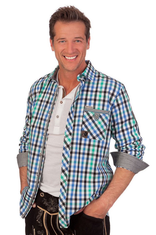 Spieth & Wensky Trachtenhemd Trachtenhemd - TULIO - rot, blau von Spieth & Wensky