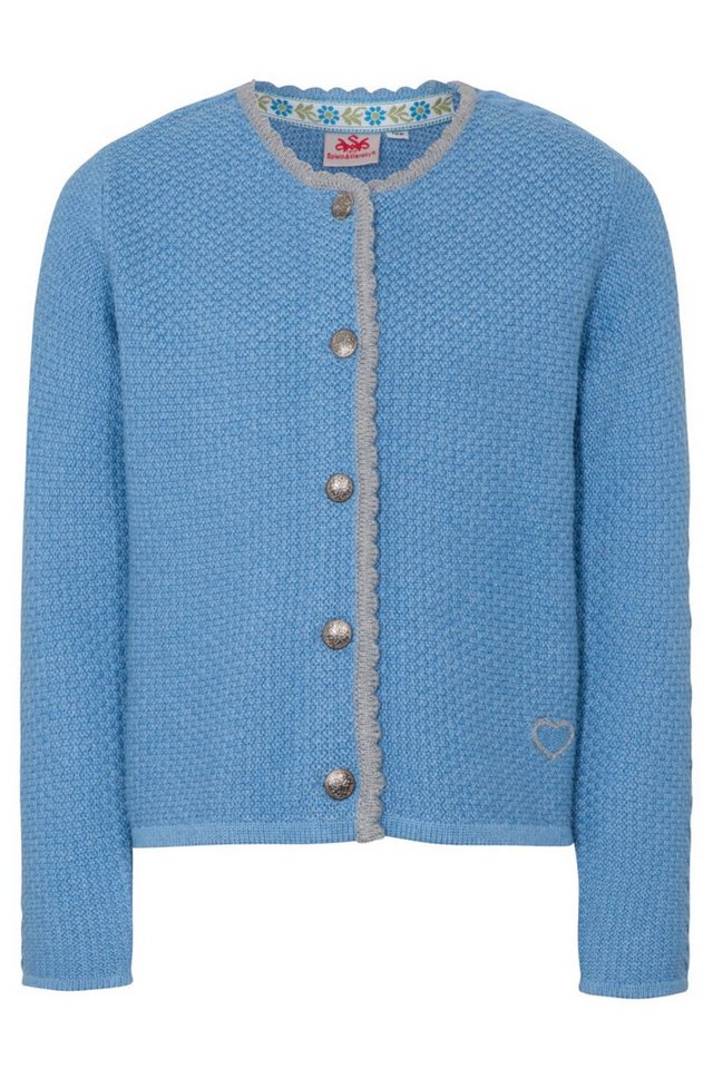 Spieth & Wensky Trachtenjacke Strickjacke Kinder - SCHÄFCHEN - rot, seeblau von Spieth & Wensky