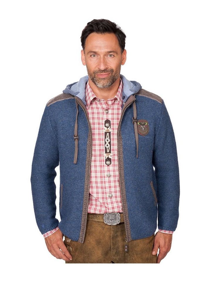 Spieth & Wensky Trachtenjacke Trachten Strickjacke DAKAR jeansblau von Spieth & Wensky