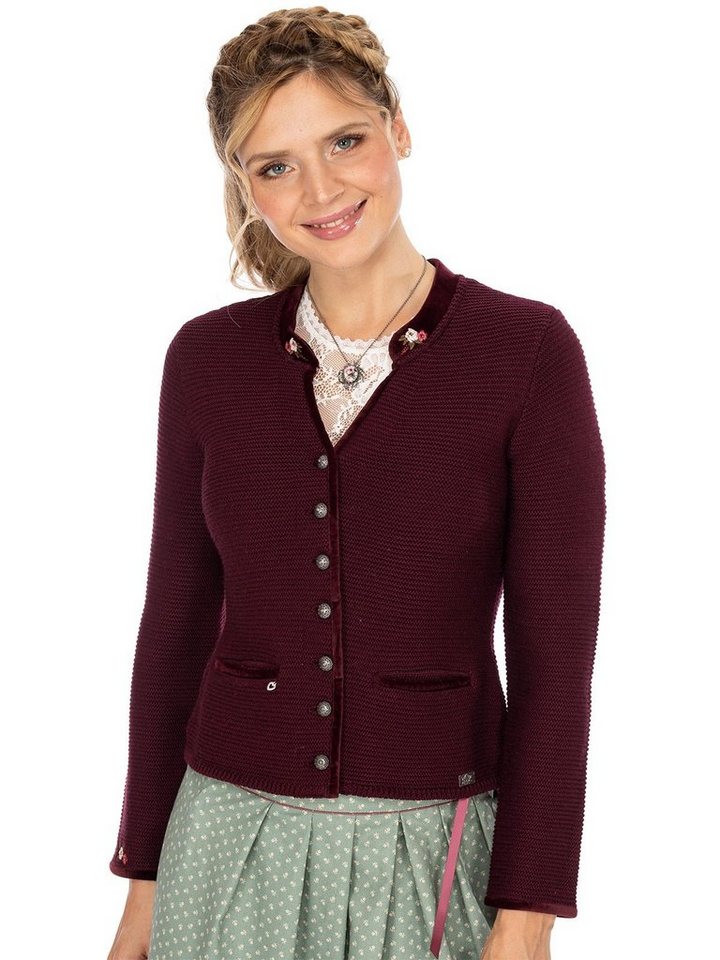 Spieth & Wensky Trachtenjacke Trachten Strickjacke MALTA burgund von Spieth & Wensky