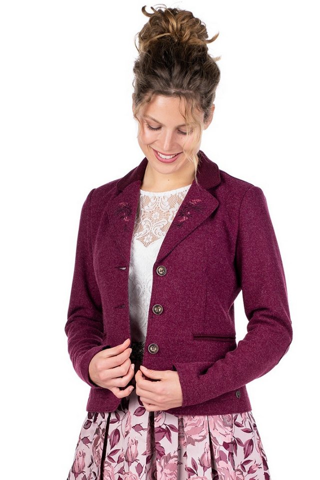 Spieth & Wensky Trachtenjanker Walkjacke Damen - FORMOSA - beere von Spieth & Wensky