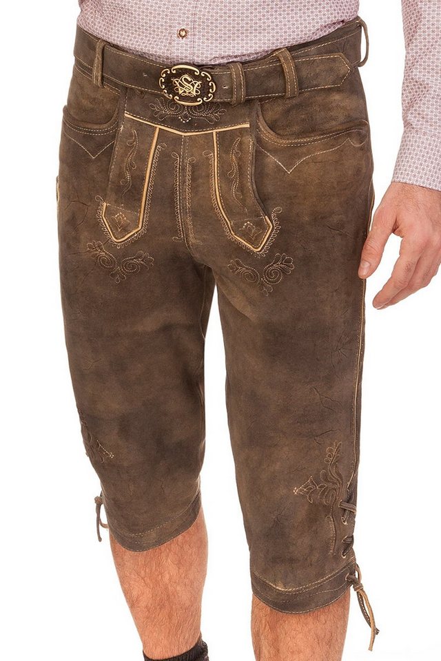 Spieth & Wensky Trachtenlederhose Kniebundlederhose - ESSLINGEN - erde von Spieth & Wensky