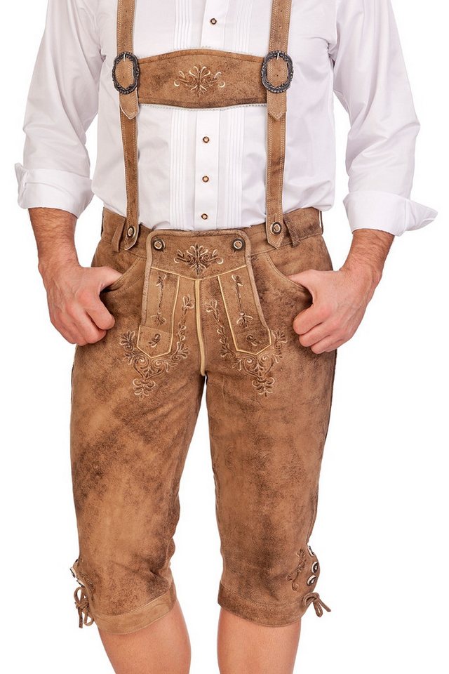 Spieth & Wensky Trachtenlederhose Kniebundlederhose - NEPOMUK - hasel von Spieth & Wensky