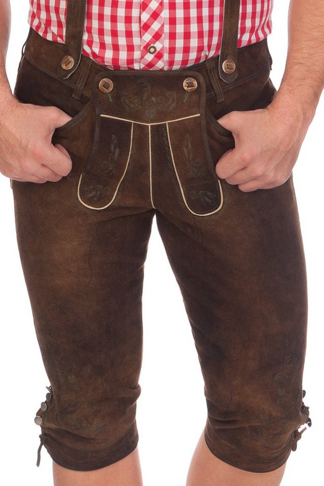 Spieth & Wensky Trachtenlederhose Kniebundlederhose - WIRT - kastanie von Spieth & Wensky
