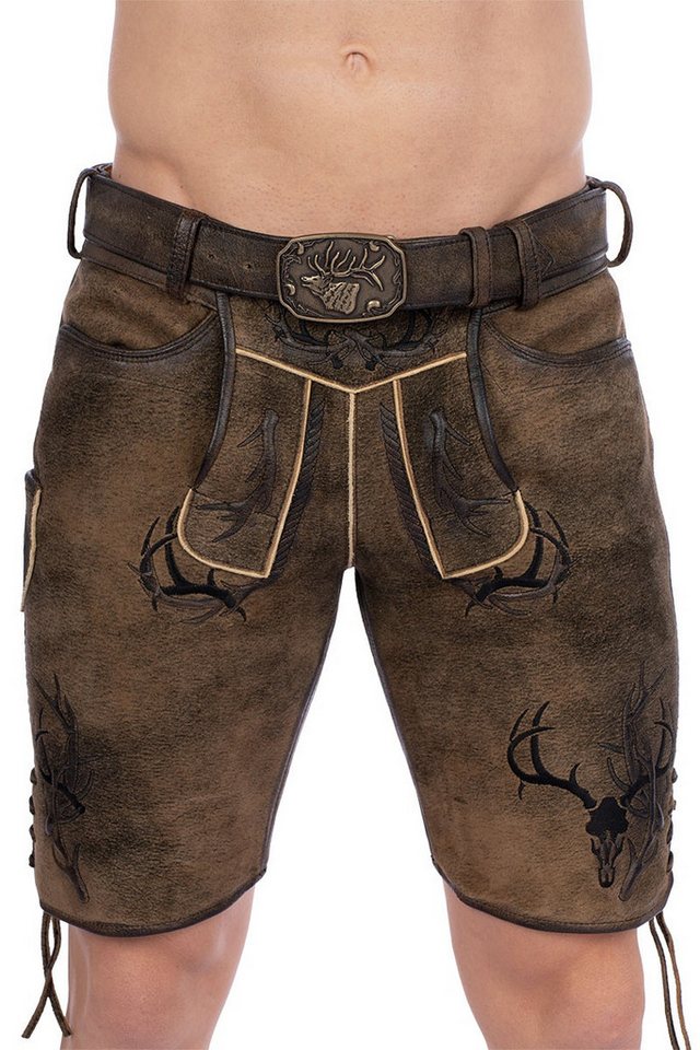 Spieth & Wensky Trachtenlederhose Lederhose Herren kurz - ASTRAL - zeder von Spieth & Wensky