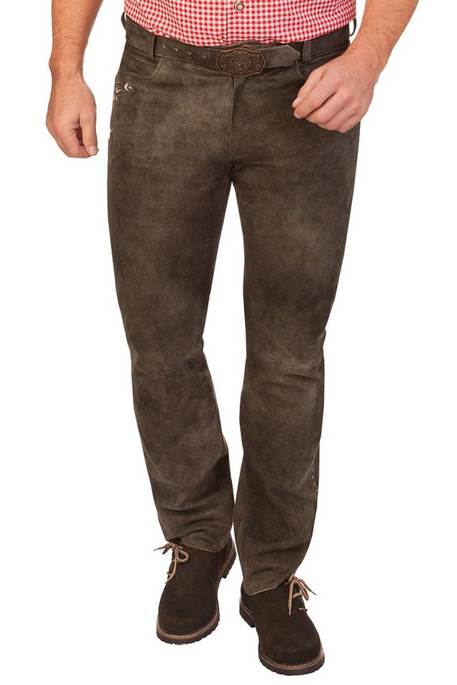 Spieth & Wensky Trachtenlederhose Lederhose lang - KRISTIAN - smoke von Spieth & Wensky
