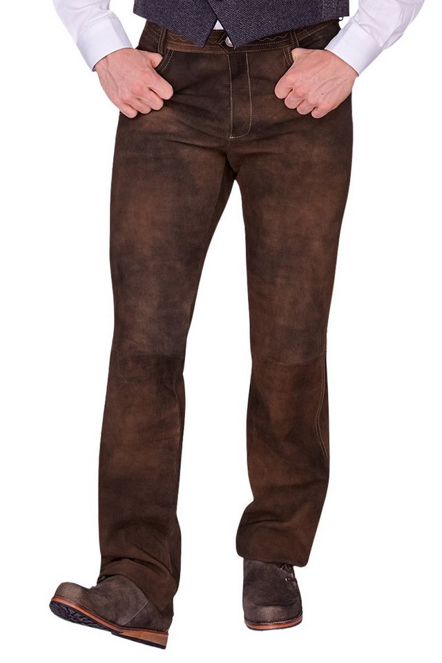 Spieth & Wensky Trachtenlederhose Lederhose lang - TASSILO - lava von Spieth & Wensky
