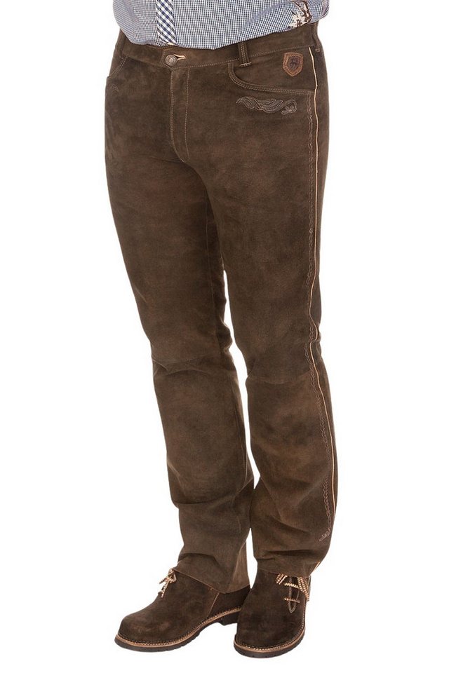Spieth & Wensky Trachtenlederhose Lederhose lang - TRAUNREUT - lava von Spieth & Wensky