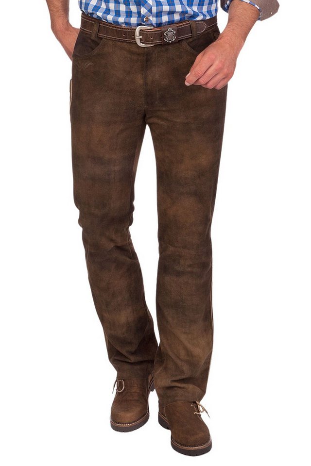 Spieth & Wensky Trachtenlederhose Lederhose lang - TRAUNREUT - schiefer von Spieth & Wensky