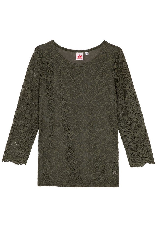 Spieth & Wensky Trachtenshirt Blusenshirt - ALHEIM - lilarosa, olivgrün von Spieth & Wensky