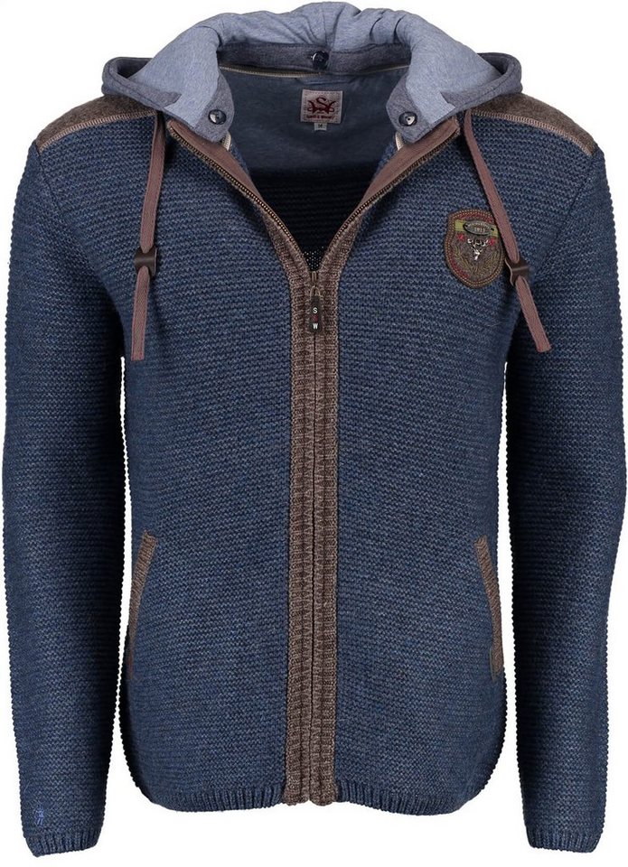 Spieth & Wensky Trachtenstrickjacke SPIETH & WENSKY Strickjacke Dakar blau von Spieth & Wensky