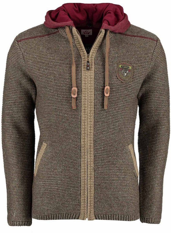 Spieth & Wensky Trachtenstrickjacke SPIETH & WENSKY Strickjacke Dakar braun von Spieth & Wensky