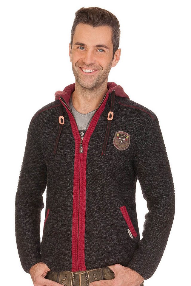 Spieth & Wensky Trachtenstrickjacke Strickjacke Herren - DAKAR - schwarz von Spieth & Wensky