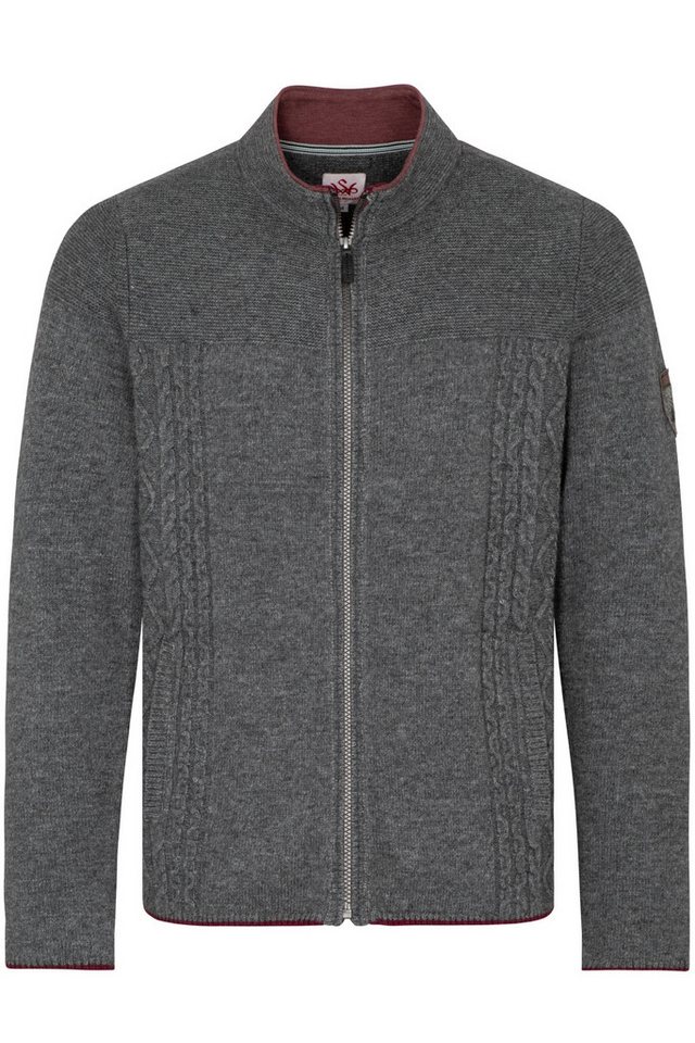 Spieth & Wensky Trachtenstrickjacke Strickjacke Herren - ROGAN - dunkelblau, hellgrau, mittelgrau von Spieth & Wensky