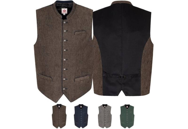Spieth & Wensky Trachtenweste 350960-Pinto Weste Herren PINTO Trachtenweste Trachten West aus leinen von Spieth & Wensky