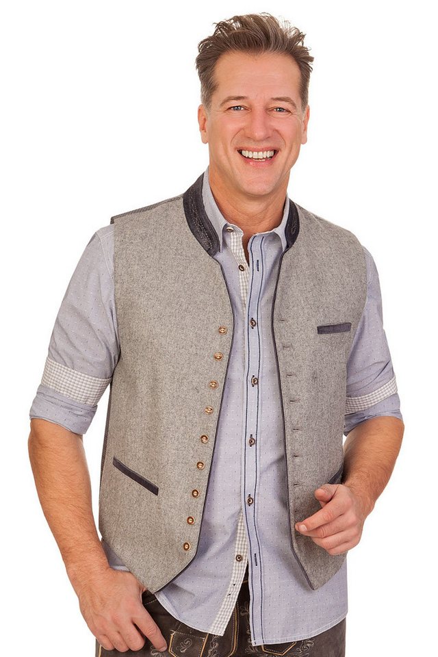 Spieth & Wensky Trachtenweste Trachtenweste - KIESEL - jeansblau, silbergrau von Spieth & Wensky