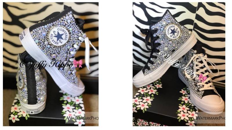 strass Converse, Pearl Benutzerdefinierte Hochzeit, Braut, Fersen, Kleinkind, Frauen, Turnschuhe, Hochzeitsschuhe strass Converse, Pearl Benutzerdefinierte Hochzeit, Braut, Fersen, Kleinkind, Frauen, Turnschuhe, Hochzeitsschuhe von SpiffyHippo
