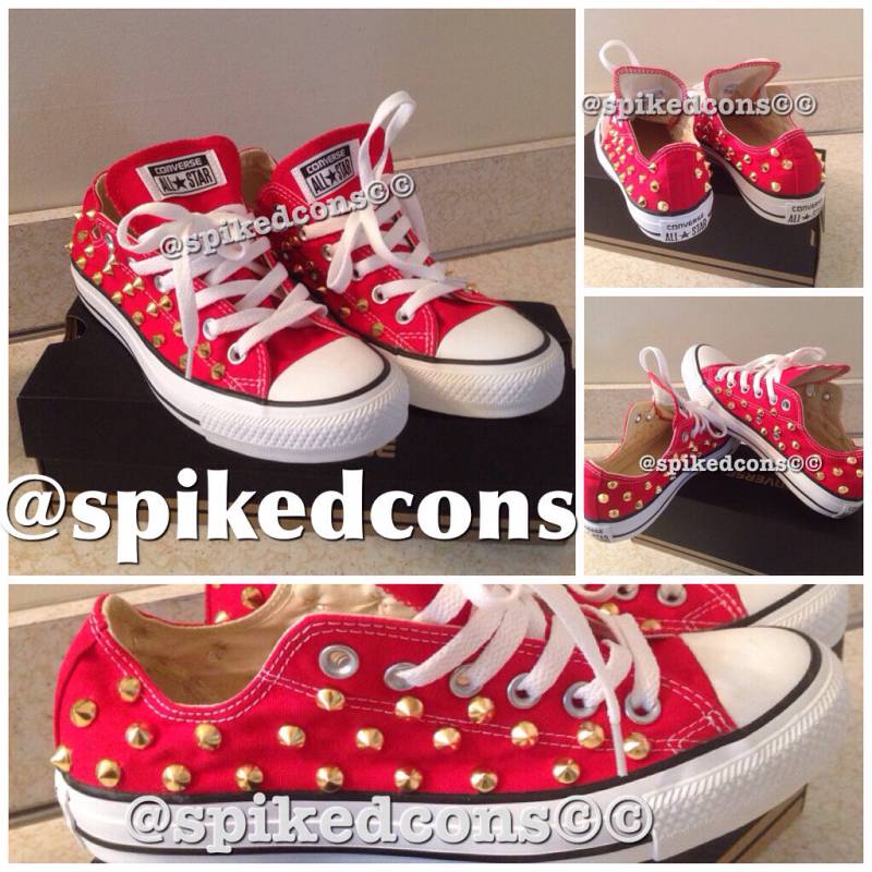 Frauen Männer Spike Verzierte Chucks | Low Top von SpikedCons