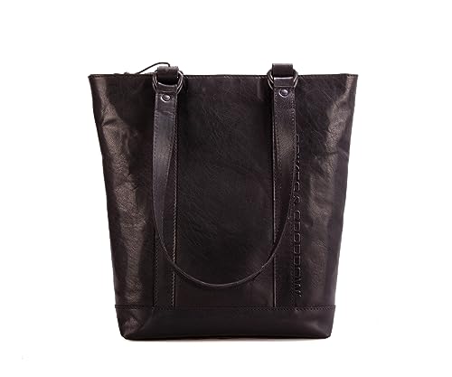 Spikes & Sparrow Leder Shopper Laramie, Schwarz von Spikes & Sparrow