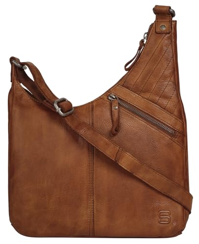 Spikes & Sparrow Leather Cross body - Moria - Brandy Cognac von Spikes & Sparrow